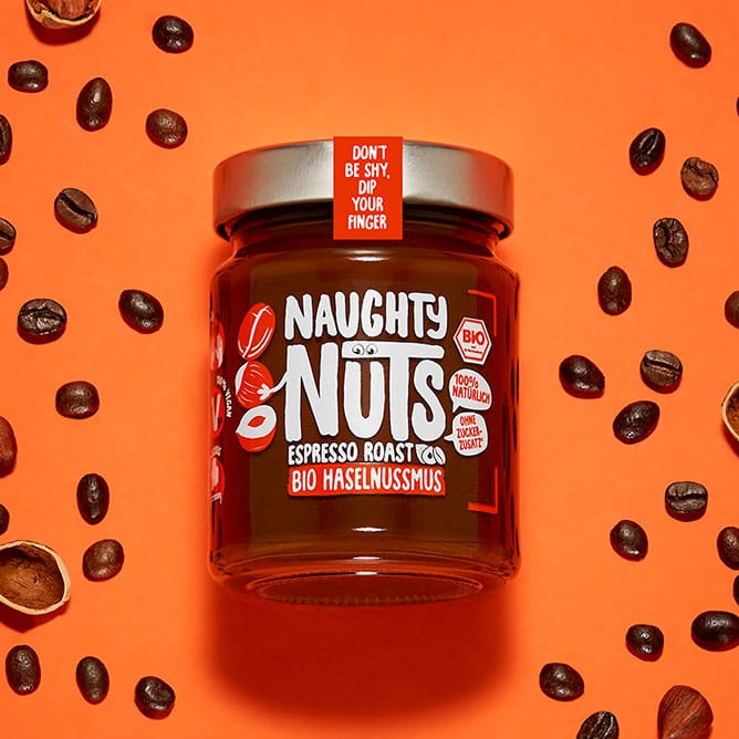 Naughty Nuts Nussbutter Bio Haselnussmus Espresso Roast
