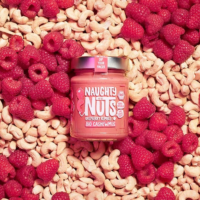 Naughty Nuts Nussbutter Bio Cashewmus Raspberry Rumble