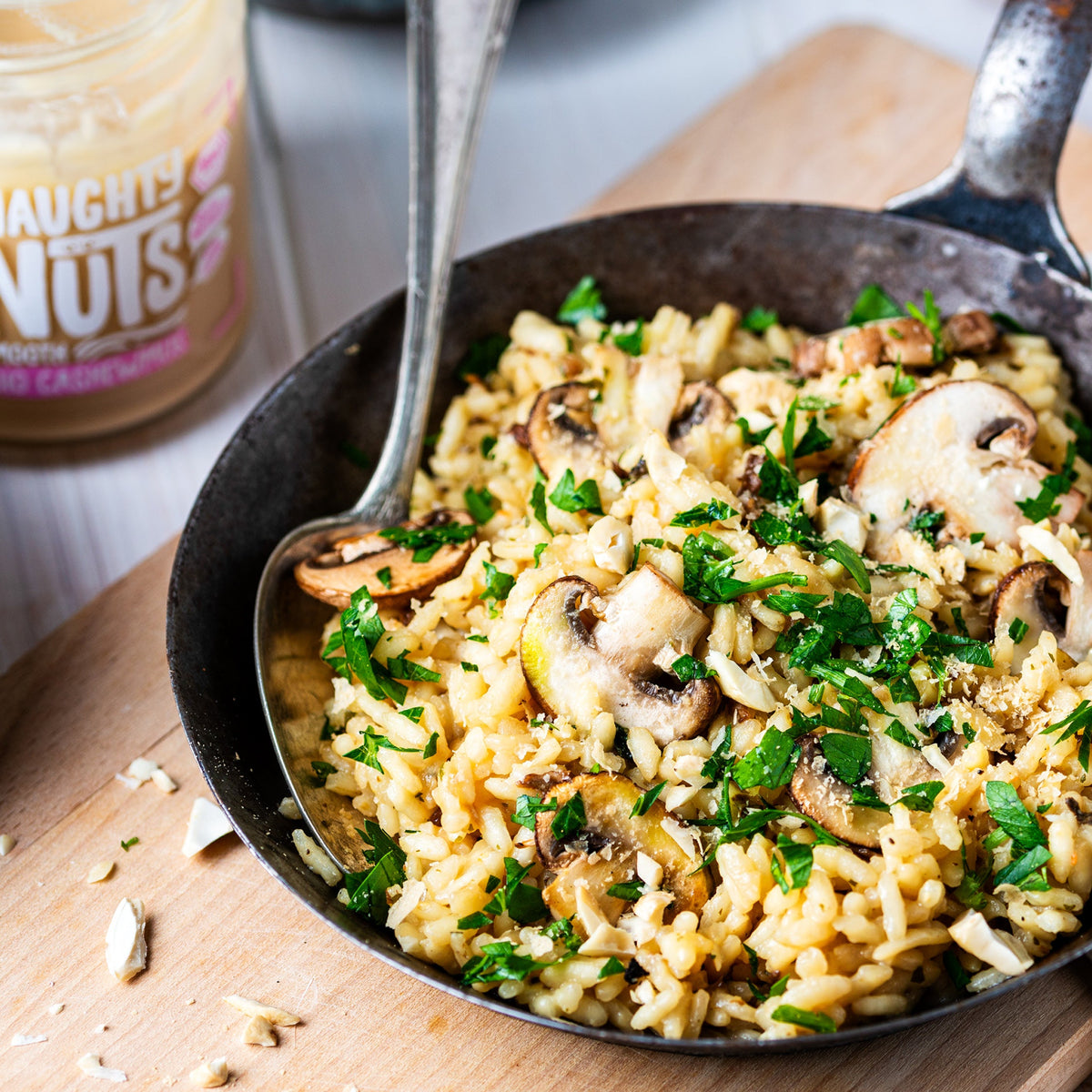 Veganes Pilzrisotto