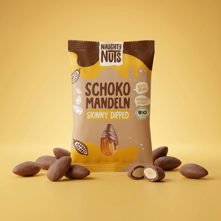Bio Schoko-Mandeln (skinny dipped) - 10er Box