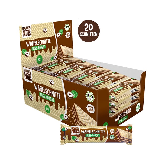 Naughty Nuts Waffelschnitte Bio Waffelschnitte Nuss-Nougat