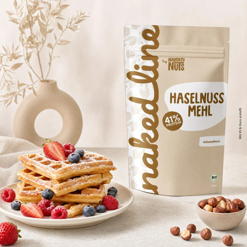 Haselnuss Mehl 500g | Nussige Waffeln