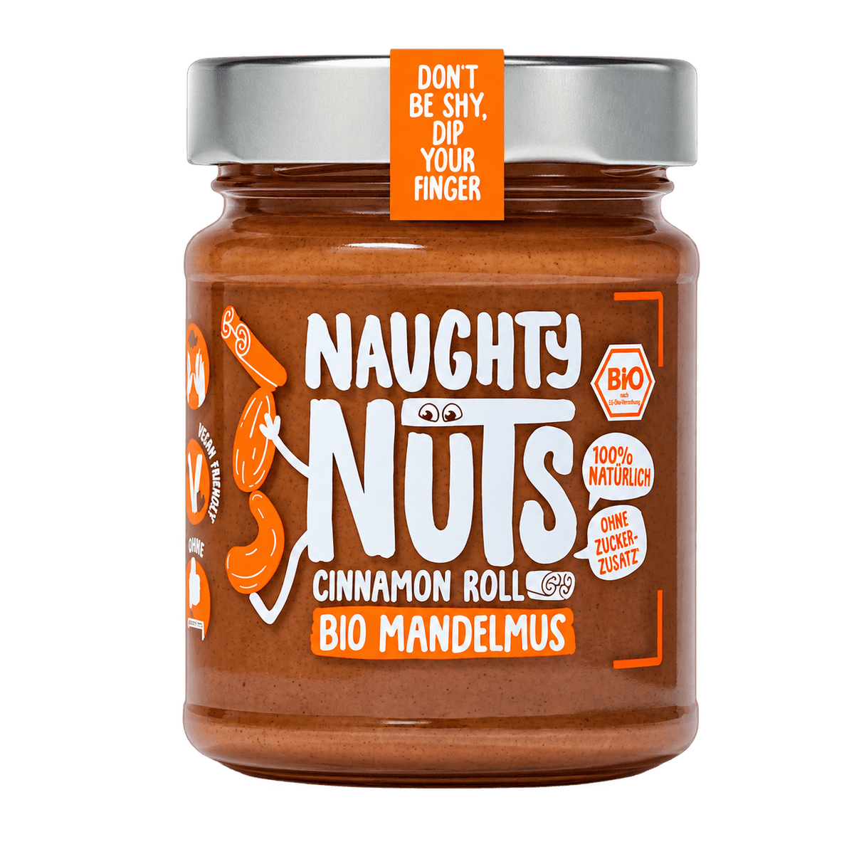 Naughty Nuts Nussbutter Bio Mandelmus Cinnamon Roll