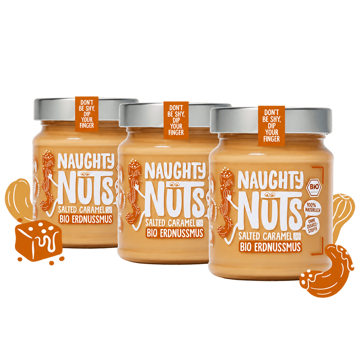 Naughty Nuts Nussbutter Bio Erdnussmus Salted Caramel