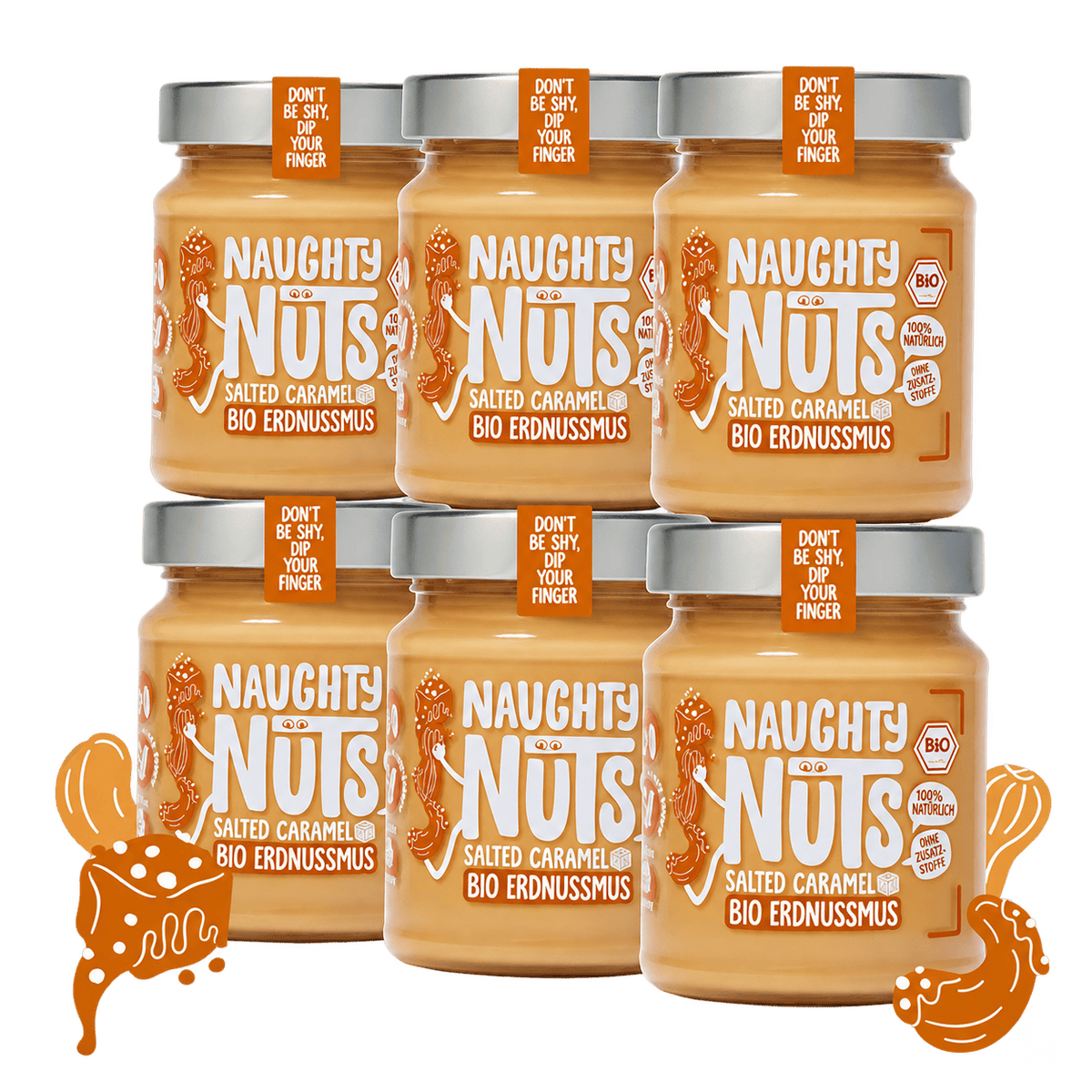 Naughty Nuts Nussbutter Bio Erdnussmus Salted Caramel