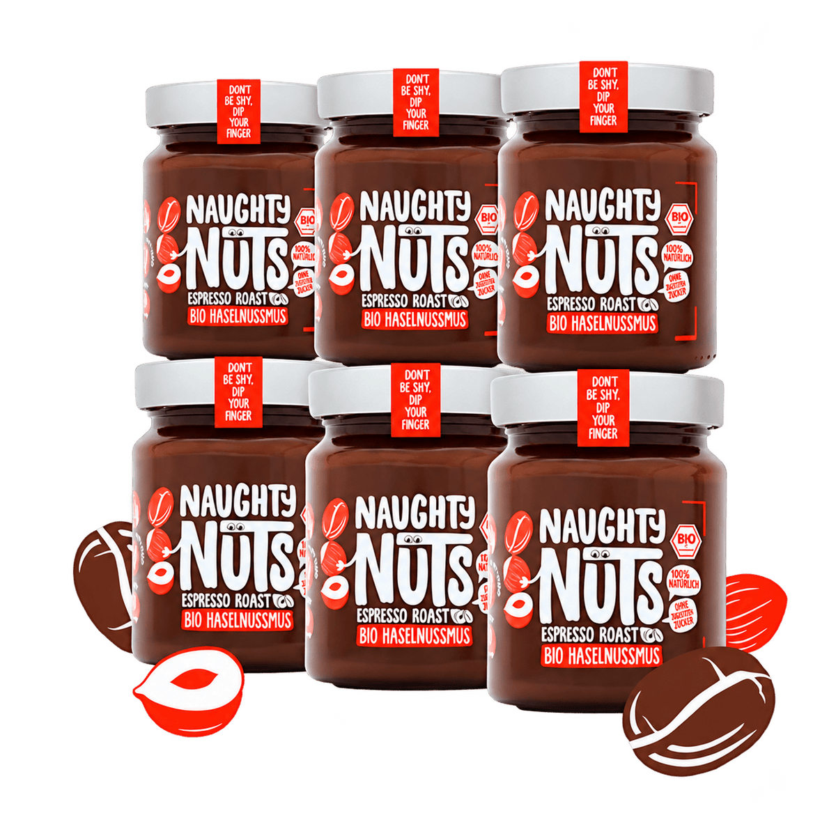 Naughty Nuts Nussbutter Bio Haselnussmus Espresso Roast