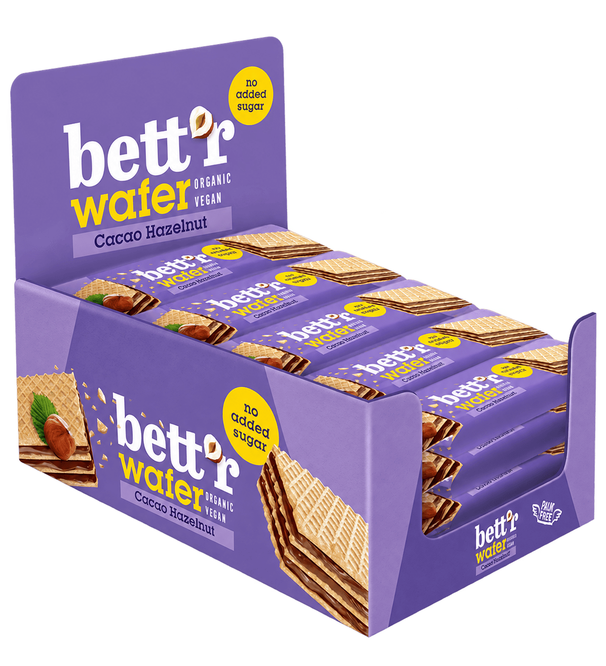 Bett'r Waffel Bio Waffel mit Kakao-Haselnuss Creme