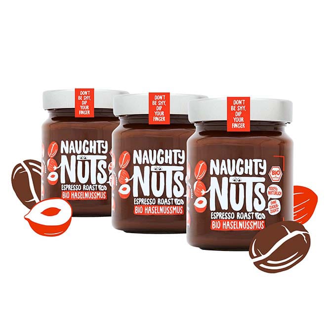 Naughty Nuts Nussbutter Bio Haselnussmus Espresso Roast
